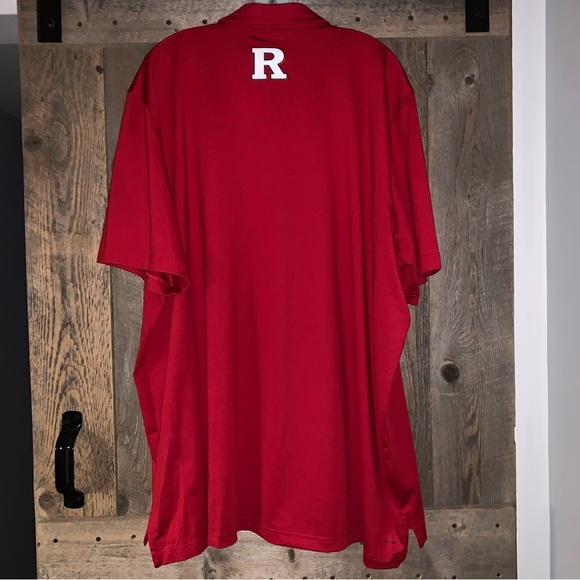 Men’s 3XL ADIDAS CLIMALITE Red RUTGERS UNIVERSITY Athletic Polo Shirt NWOTS 3X - Picture 7 of 12